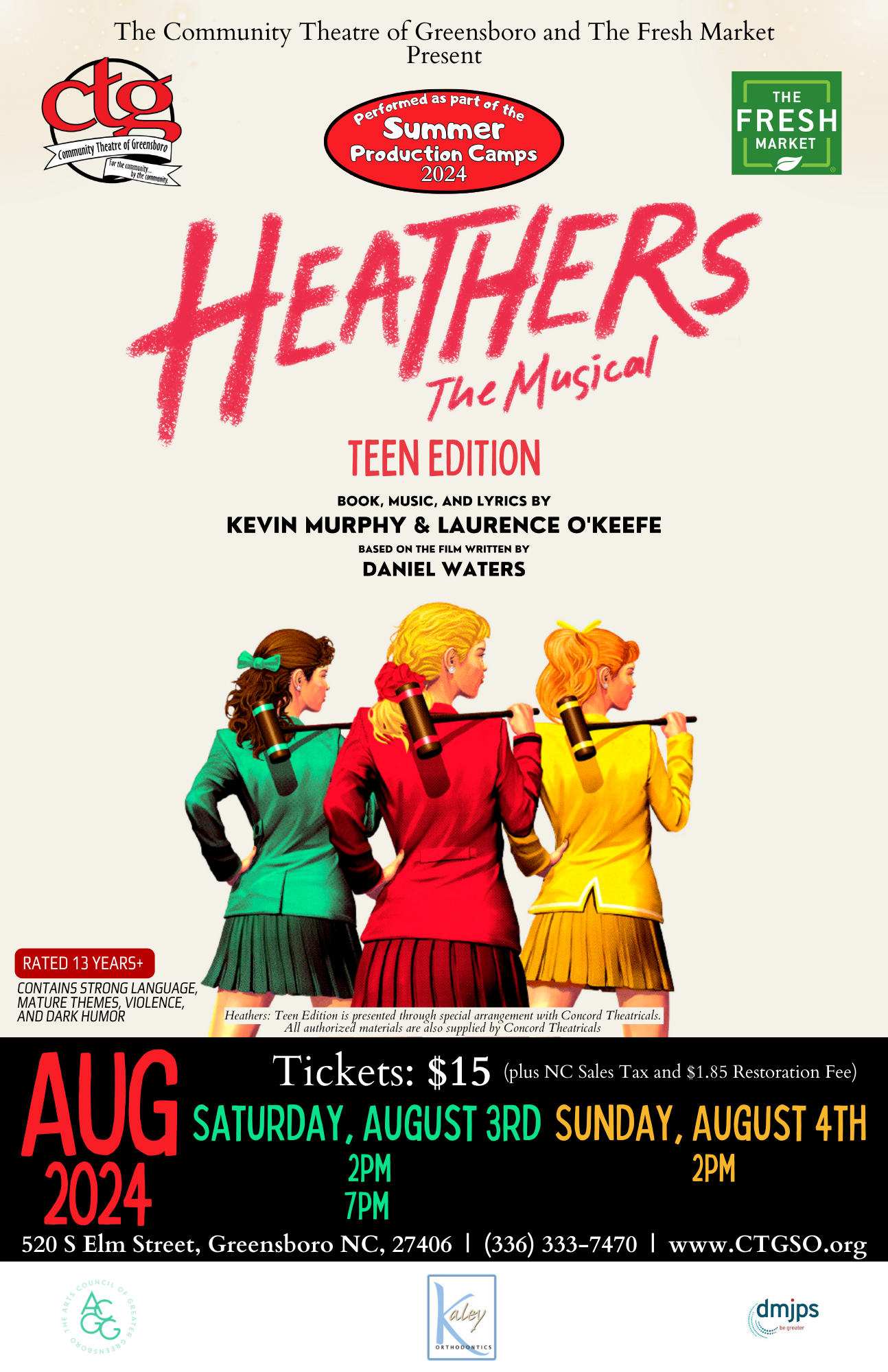 Heathers: Teen Edition – Community Theatre of Greensboro